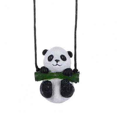 Kaunistage mitteabrasiivsed autooksad Panda Swing ripatsiga autotarvikud