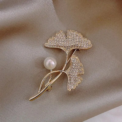 Fashion Atmosphere Golden Wheat Ear Citrine καρφίτσα Γυναικεία casual πουλόβερ Κοσμήματα αξεσουάρ