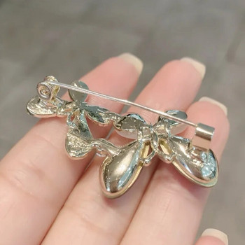 Ιδιοσυγκρασία Opal Crystal Two Butterfly Καρφίτσα για γυναίκες Μόδα καρφίτσες Pin Κοσμήματα για πάρτι γάμου Αξεσουάρ ρούχα Δώρα