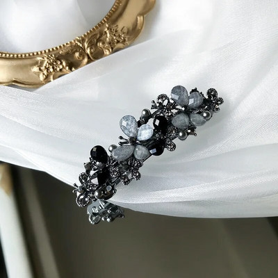 Uus Korea versioon kristalllilledest kevadjuuksenõelast elegantsest kivist metsiku hobusesaba juuksenõelaga naiste juuksenõeladest