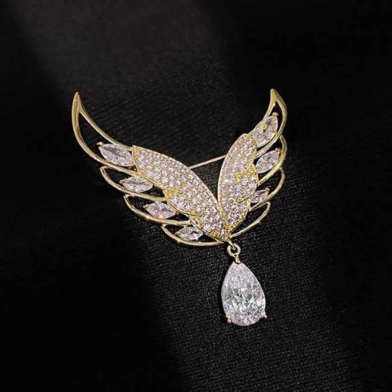 Luksuslik kivist Inglitiivad Prossid naistele Kristallist Vesipiisaga ripatsnõel Pross Peorõivad Aksessuaarid Ehted