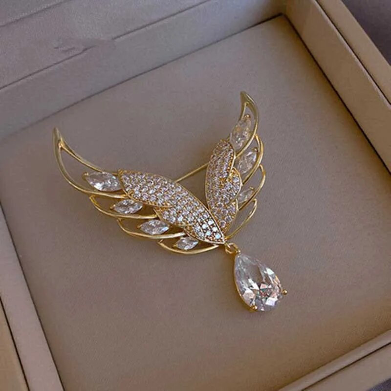 Luksuslik kivist Inglitiivad Prossid naistele Kristallist Vesipiisaga ripatsnõel Pross Peorõivad Aksessuaarid Ehted