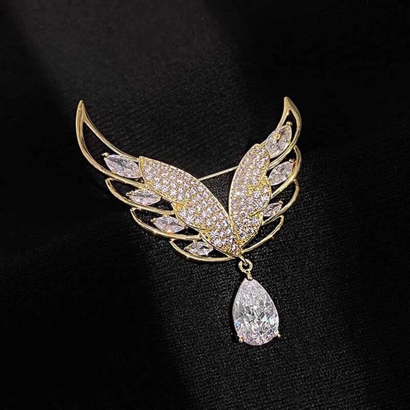 Luksuslik kivist Inglitiivad Prossid naistele Kristallist Vesipiisaga ripatsnõel Pross Peorõivad Aksessuaarid Ehted