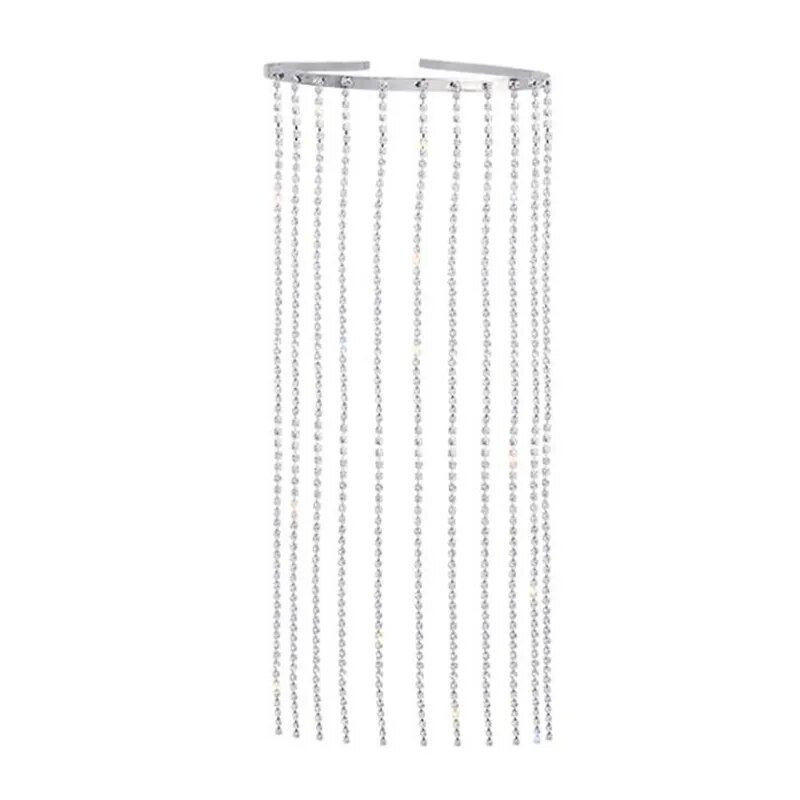 FYUAN Fashion täiskivist peapael naistele pika tutiga kristallist juukseklambriga pulmapidu Juukseaksessuaarid Ehted