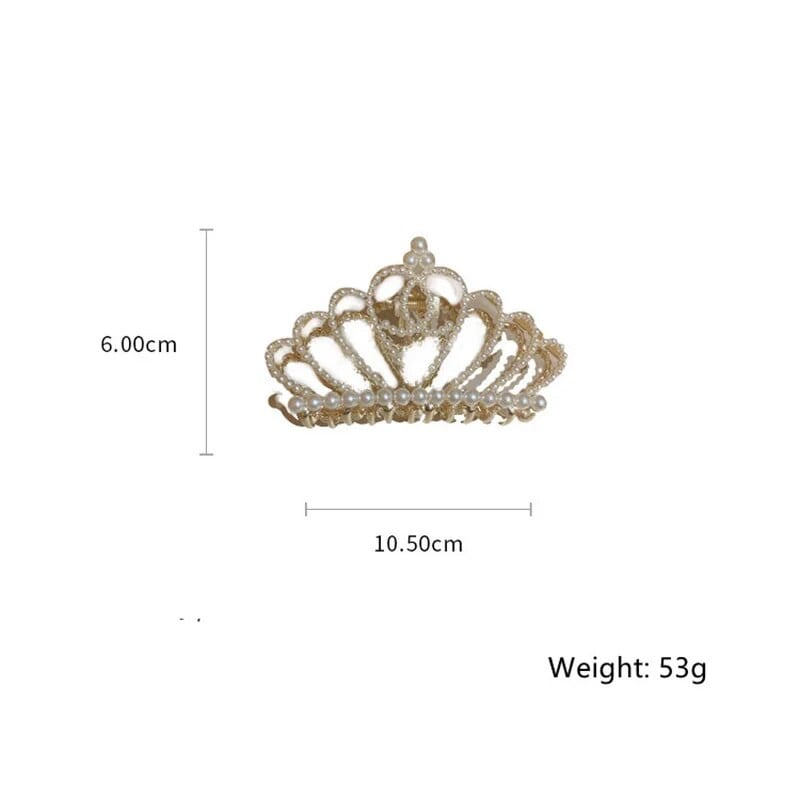 FYUAN Korea stiilis õõnsa krooni kujuga juukseküüned Naistele mõeldud pärlikividest klambrid klambrid peakatted, tüdrukute ehted