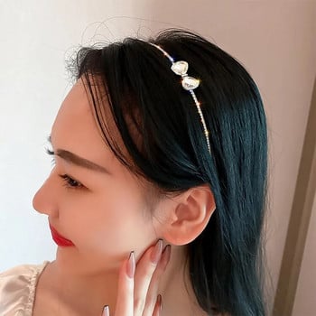 FYUAN Корейски стил ленти за коса със стрази за жени Малък щипка за коса Сватбени аксесоари за коса Бижута