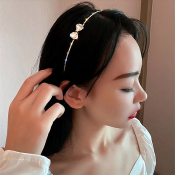 FYUAN Корейски стил ленти за коса със стрази за жени Малък щипка за коса Сватбени аксесоари за коса Бижута