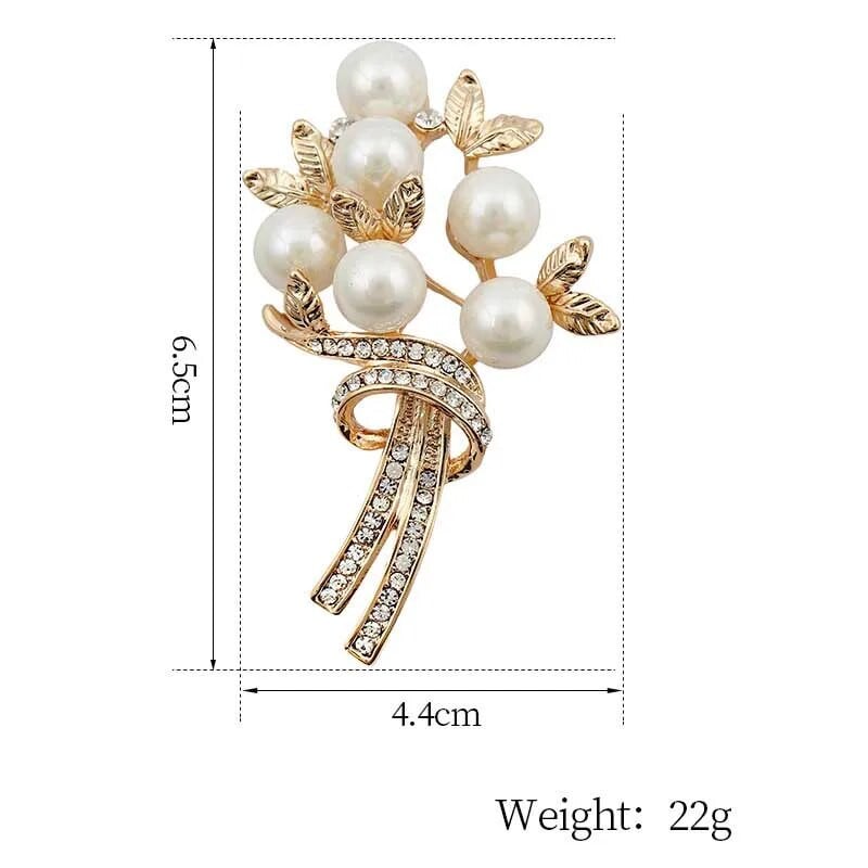 Luksuslik tsirkoonist pross naistele Naiste kimp Pärlite nööpnõelad Prossid Peo pulmarõivad Aksessuaarid Ehted Kingitused