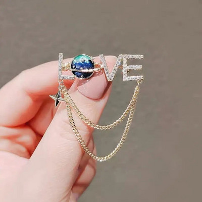 Κορεάτικα γυαλιά κρυστάλλινα στρας καρφίτσα καρφίτσα ανδρικό κοστούμι πουκάμισο πολυτελείς καρφίτσες Κασκόλ Κορσάζ καρφίτσες πέτο Δώρα μόδας κοσμήματα