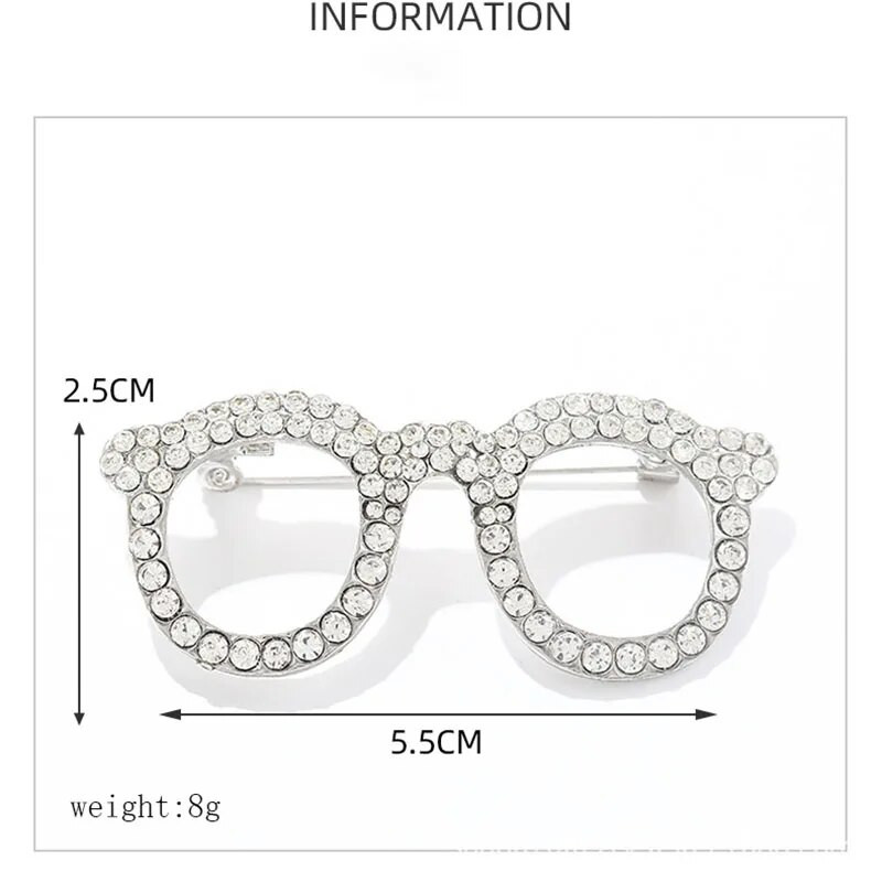 Κορεάτικα γυαλιά κρυστάλλινα στρας καρφίτσα καρφίτσα ανδρικό κοστούμι πουκάμισο πολυτελείς καρφίτσες Κασκόλ Κορσάζ καρφίτσες πέτο Δώρα μόδας κοσμήματα