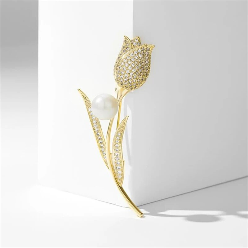 Καρφίτσα λουλουδιών τουλίπα Αφαιρούμενη καρφίτσα από στρας καρφίτσα καρφίτσα Anti Stray Light γιακά Καρφίτσα Κοσμήματα Αντιθαμβωτική καρφίτσα δώρου