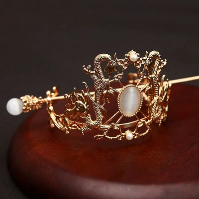 Hiina juuksenõelad Klambrid Retro hobusesaba kukliga juuksehoidja kullast hõbedast värvi metallist pärlitest kroontiaara naistele meestele pikkade juustega ehted