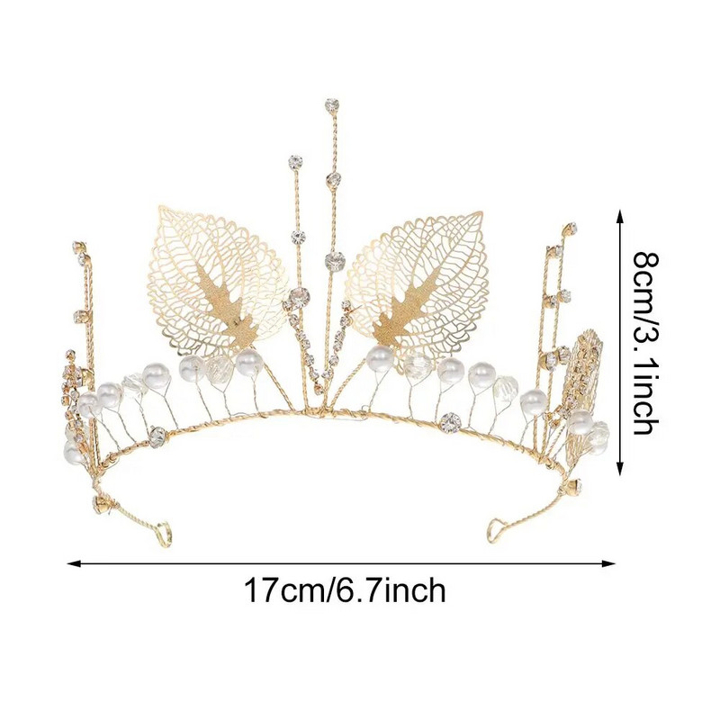 Kivikivist liblika kujuga Tiara kroonprintsessi kostüüm Peapael Pruudi pulmajuukseaksessuaarid Pärlitest juuksepael Peoehted
