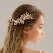 Αξεσουάρ για τα μαλλιά νυφικού γάμου Χειροποίητα κλιπ μαλλιών με στρας Barrettes για γυναίκες Δώρο κοσμήματα για πάρτι για νύφη