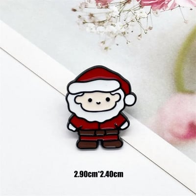 Jõulusari Pross Multifilm Armas Jõuluvana Jõulupuu Lumemees Metallist emailiga märk Kampsun Rõivakott Nõel Ehted