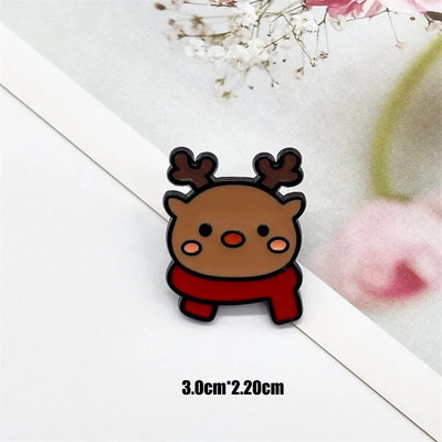 Jõulusari Pross Multifilm Armas Jõuluvana Jõulupuu Lumemees Metallist emailiga märk Kampsun Rõivakott Nõel Ehted