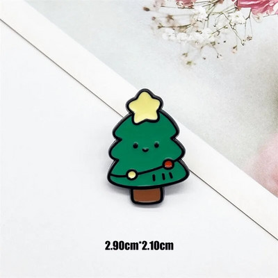 Jõulusari Pross Multifilm Armas Jõuluvana Jõulupuu Lumemees Metallist emailiga märk Kampsun Rõivakott Nõel Ehted