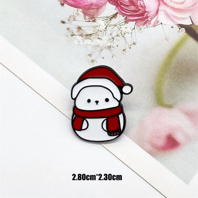 Jõulusari Pross Multifilm Armas Jõuluvana Jõulupuu Lumemees Metallist emailiga märk Kampsun Rõivakott Nõel Ehted