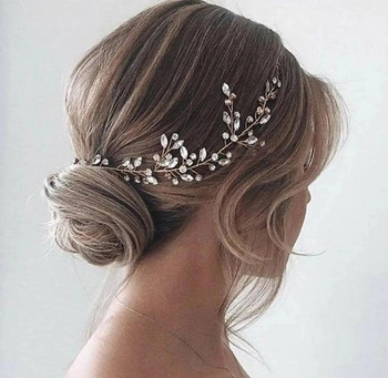 Нова кристална сватбена лента за коса, булчинска диадема, цвете, лента за глава, дамска булка, украса за глава, бижута, аксесоари за коса, лоза