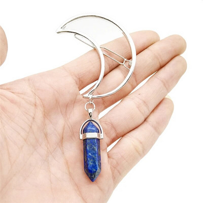 Vintage juukseklamber Kuu kujuga ripatsklamber Barrette juukseaksessuaaride hulgimüük kõrge kvaliteediga 1 tk retrojumalanna võlu, õõnes