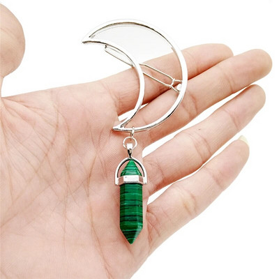 Vintage juukseklamber Kuu kujuga ripatsklamber Barrette juukseaksessuaaride hulgimüük kõrge kvaliteediga 1 tk retrojumalanna võlu, õõnes