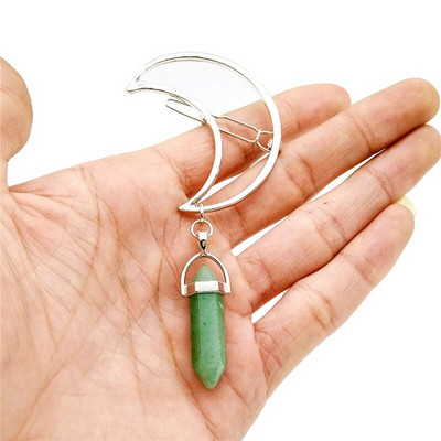 Vintage juukseklamber Kuu kujuga ripatsklamber Barrette juukseaksessuaaride hulgimüük kõrge kvaliteediga 1 tk retrojumalanna võlu, õõnes