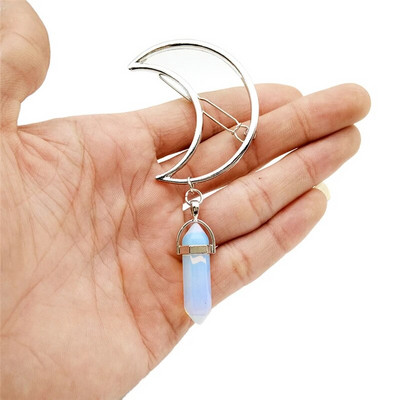 Vintage juukseklamber Kuu kujuga ripatsklamber Barrette juukseaksessuaaride hulgimüük kõrge kvaliteediga 1 tk retrojumalanna võlu, õõnes