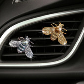 Pearl Set Diamonds Bee Fragrance Clip Auto gaisa kondicionētājs Vent Bee Scent Clip Auto salona rotājumi