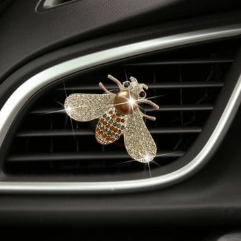 Комплект перли Диаманти Щипка за аромат на пчела Вентилационен отвор за автомобилен климатик Щипка за пчелен аромат Интериорни орнаменти на автомобила