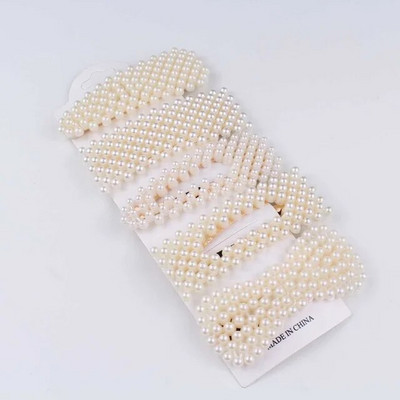 5Pcs/Set modne biserne ukosnice za ukosnice s gumbima za žene Sweet Pearl ukosnice za kosu Nakit Lady Barrette Stick