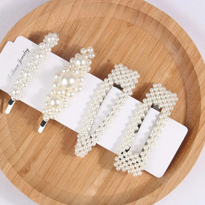 5Pcs/Set modne biserne ukosnice za ukosnice s gumbima za žene Sweet Pearl ukosnice za kosu Nakit Lady Barrette Stick