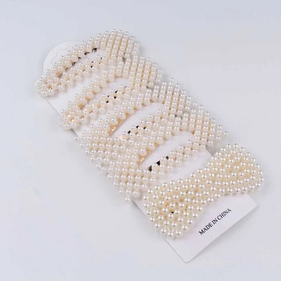 5Pcs/Set modne biserne ukosnice za ukosnice s gumbima za žene Sweet Pearl ukosnice za kosu Nakit Lady Barrette Stick