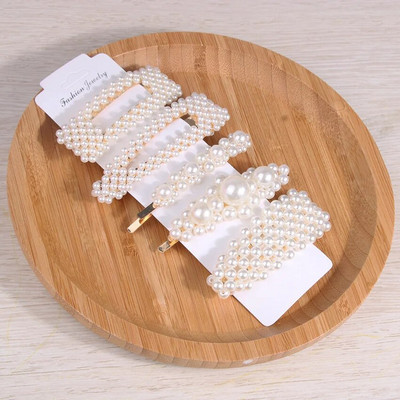 5Pcs/Set modne biserne ukosnice za ukosnice s gumbima za žene Sweet Pearl ukosnice za kosu Nakit Lady Barrette Stick