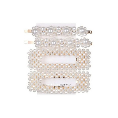 5Pcs/Set modne biserne ukosnice za ukosnice s gumbima za žene Sweet Pearl ukosnice za kosu Nakit Lady Barrette Stick