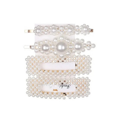 5Pcs/Set modne biserne ukosnice za ukosnice s gumbima za žene Sweet Pearl ukosnice za kosu Nakit Lady Barrette Stick