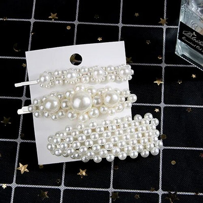 5Pcs/Set modne biserne ukosnice za ukosnice s gumbima za žene Sweet Pearl ukosnice za kosu Nakit Lady Barrette Stick