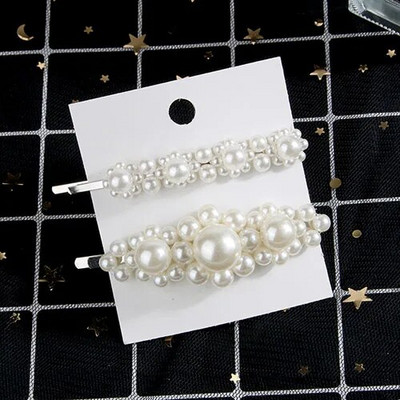 5Pcs/Set modne biserne ukosnice za ukosnice s gumbima za žene Sweet Pearl ukosnice za kosu Nakit Lady Barrette Stick