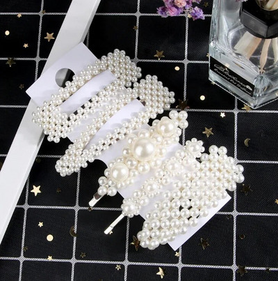 5Pcs/Set modne biserne ukosnice za ukosnice s gumbima za žene Sweet Pearl ukosnice za kosu Nakit Lady Barrette Stick