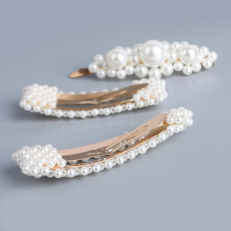 5Pcs/Set modne biserne ukosnice za ukosnice s gumbima za žene Sweet Pearl ukosnice za kosu Nakit Lady Barrette Stick