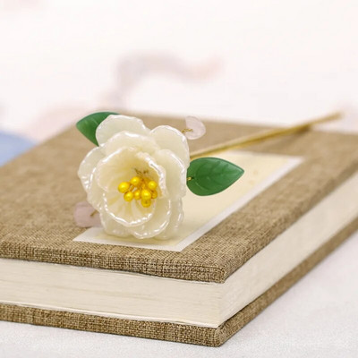 Vintage Hairpin Forks Juukseehted Naistele Käsitsi valmistatud U-kujuline pärlilillega juuksepulk Pruudi pulmajuukseaksessuaarid