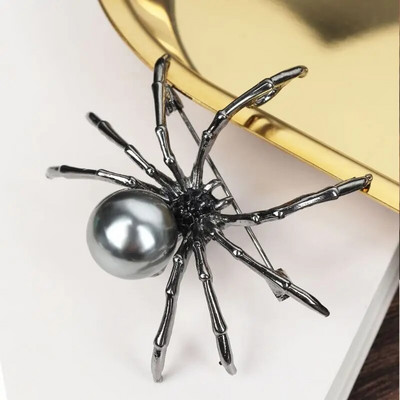 Βικτωριανό Mother of Pearl Body και Micro Pave Spider καρφίτσες καρφίτσες Γυναικεία κοσμήματα