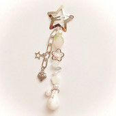 1vnt y2k rankų darbo karoliukais braškių barrette koketiškos pasakos žvaigždės plaukų segtukai