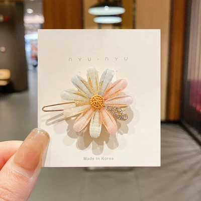 Retro cvijet leptir resa rak kopča za kosu hanfu stil dodaci za kosu metalna kandža za kosu biser morski pas kopča za žene djevojke