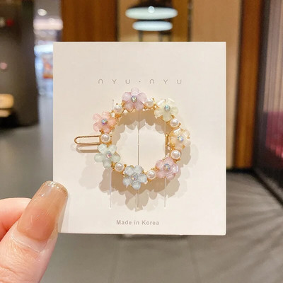 Retro cvijet leptir resa rak kopča za kosu hanfu stil dodaci za kosu metalna kandža za kosu biser morski pas kopča za žene djevojke