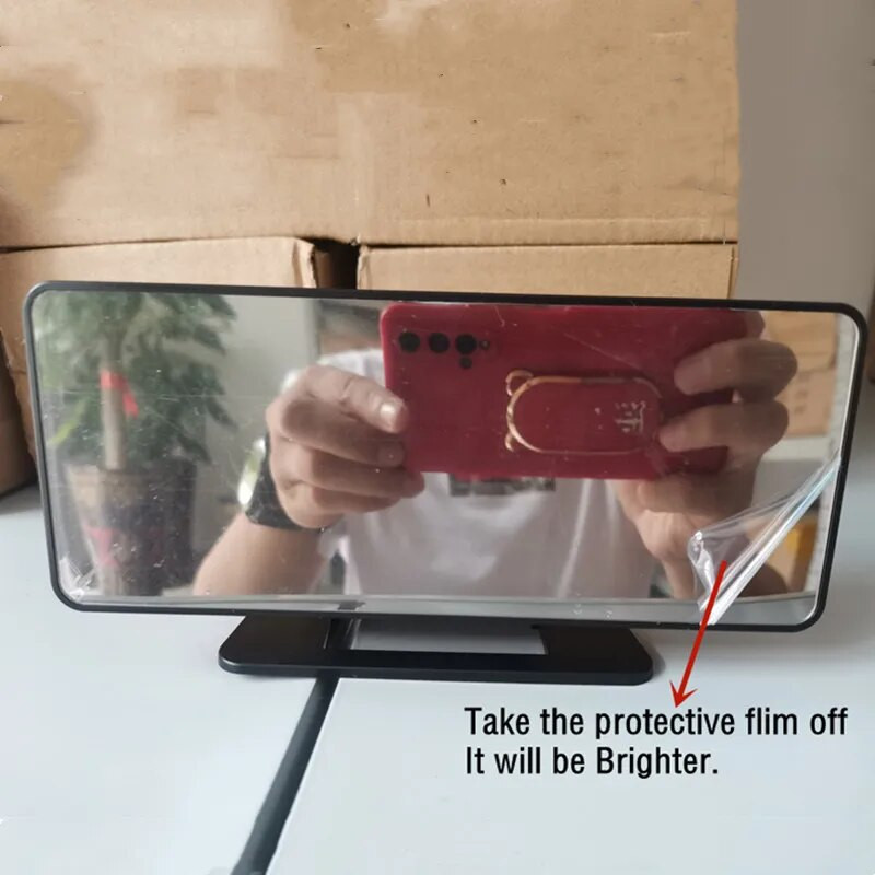 Καθρέφτης Ψηφιακό Ξυπνητήρι με Θερμοκρασία Υγρασία 3 Ξυπνητήρια Αναβολή Επιτραπέζιο Ρολόι Επιτραπέζιο Ρολόι Νυχτερινή λειτουργία 12/24 ώρες USB Ηλεκτρονικό ρολόι LED