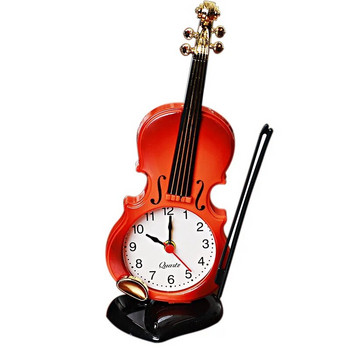 Творчески ученици по цигулка използват будилник Моден прост европейски стил Детски сладък анимационен нощен часовник Ретро орнамент