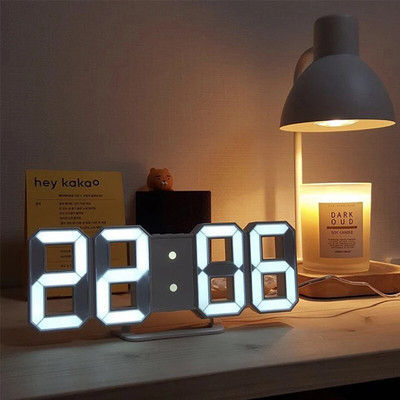 3D LED digitalni budilnik trodimenzionalni zidni sat viseći sat stolni kalendar termometar elektronički sat namještaj