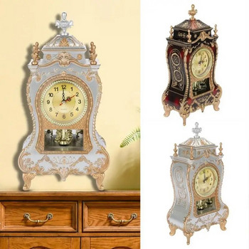Vintage επιτραπέζιο ξυπνητήρι Classical Royalty Καθιστικό Ντουλάπα τηλεόρασης Επιτραπέζια ρολόγια με μπαταρία Επιτραπέζιο ρολόι Διακόσμηση σπιτιού