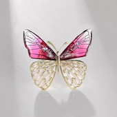 Prozirni leptirovi broševi s krilima za žene Kristalni kamenčići Broš s kukcima Džemper Ovratnik na kaputu Ovratnik na reveru Dodaci od tkanine