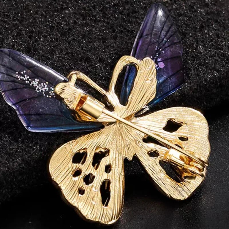 Prozirni leptirovi broševi s krilima za žene Kristalni kamenčići Broš s kukcima Džemper Ovratnik na kaputu Ovratnik na reveru Dodaci od tkanine